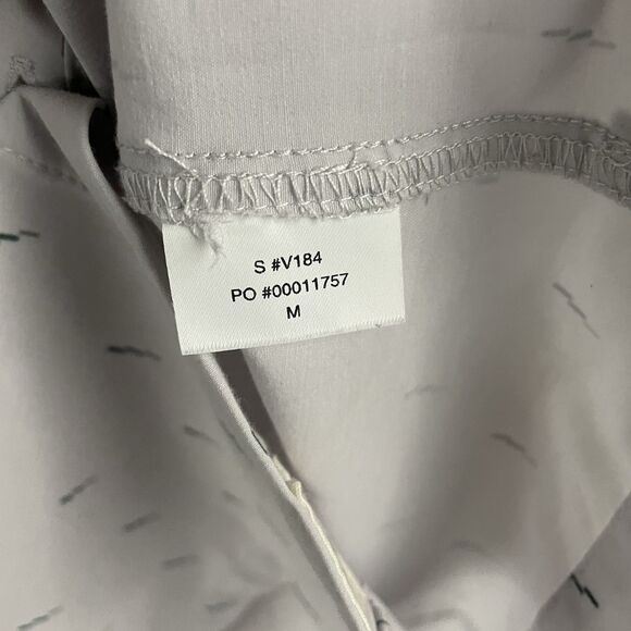 Vuori Mens M Frost Gray Triple Print Bridge Button Down Short Sleeve Shirt - Picture 3 of 5